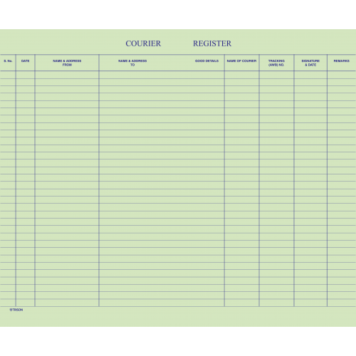 Trison Courier Register No 8 21.5 x 34 cm 512 70 GSM