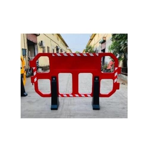 Nilkamal Perforated Barricade Fences Red Dimensions: 2020x400x1265mm Model: RMBPF20041000 With Sand Fillable Barricade Stand Dimensions: 400x150x735mm Model: RMBFS4020735