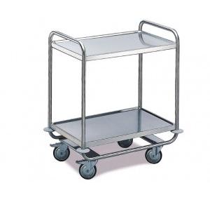 Steel 304 Food Serving Trolley With 2 Shelves 95x50x95 CM