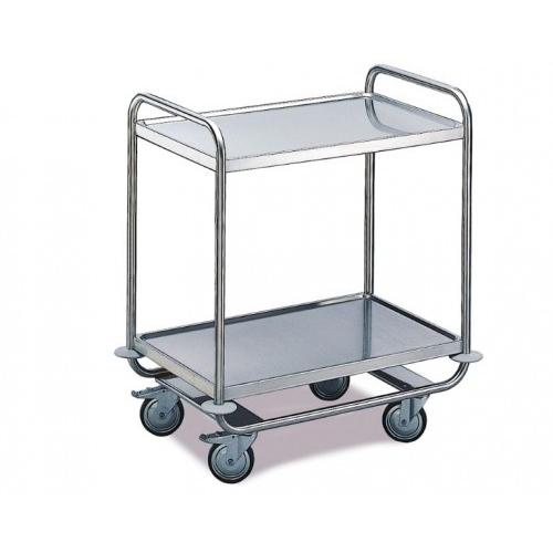 Steel 304 Food Serving Trolley With 2 Shelves 95x50x95 CM