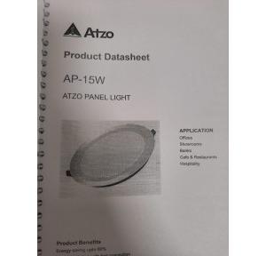 Atzo Led Round Panel Light APL-15R 15W 6500K Cool White