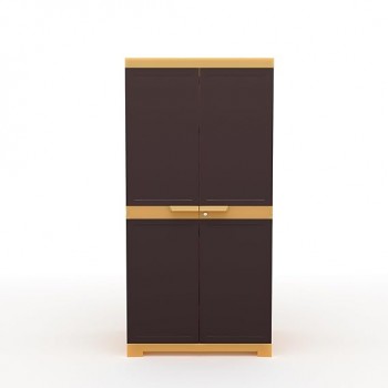 Nilkamal Freedom Mini Medium (FMM) Plastic Cabinet Dimension: 35.5D x 59.5W x 123H Cm, Colour: Brown