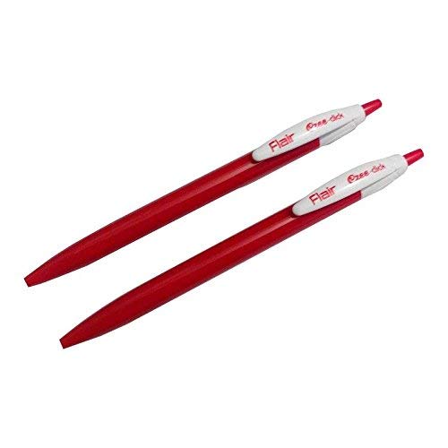 Flair Ezee Click Ball Pen Red Pack of 5