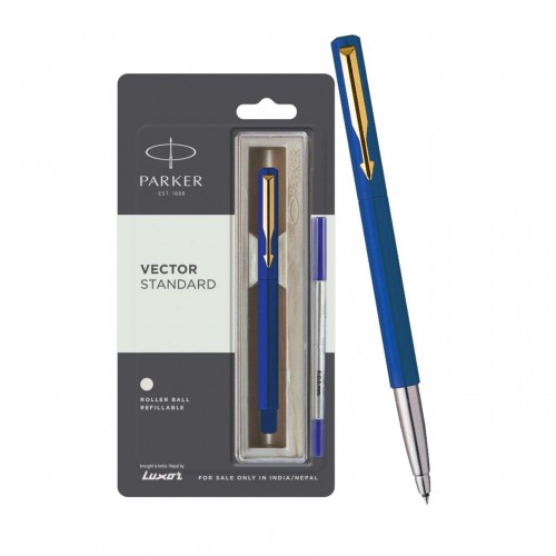 Parker Blue Ball Pen Vector Standard Roller