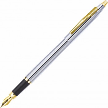 Pierrie Cardin Blue Ball Pen Kriss White Gold Finish Exclusive Metal Body