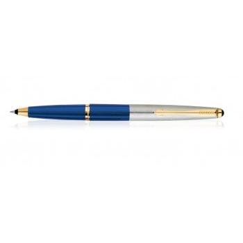 Parker Galaxy Gold Trim Roller Blue Ball Pen