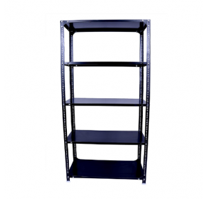 MS Slotted Angle Rack With 5 Shelve Including Top Size H96 x W48 x D18 Inch Angle 14 Gauge Shelf 20 Gauge Color Blue Enamel Spray Weight Capacity 300 Kg With Installation
