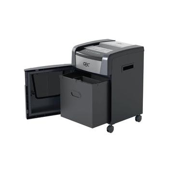 GBC ShredMaster XP418+ Jam Free Cross Cut Departmental Shredder 675x445x479mm Maximum 18 Sheets Capacity 45 Ltr Bin Weight: 28.9 Kg