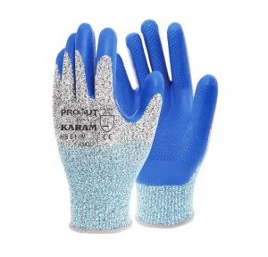 Karam Cut Resistance Safety Gloves HS-61 Level 4 EN 388:2016 Blue Pack of 2