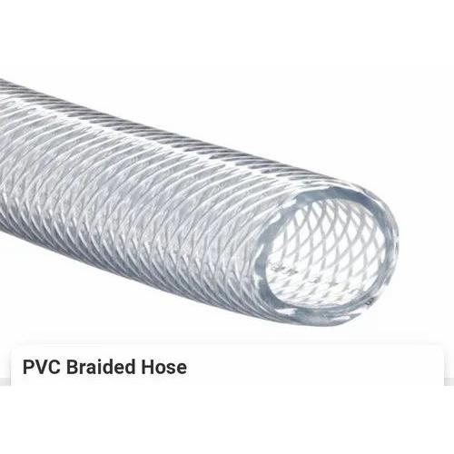 Braided Hose Pipe Transparent PVC 3/8  Inch 1 Mtr