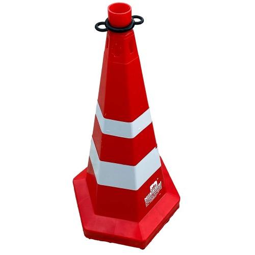 Nilkamal Hexagonal Red Traffic Cone 750mm With Chain 1 Mtr