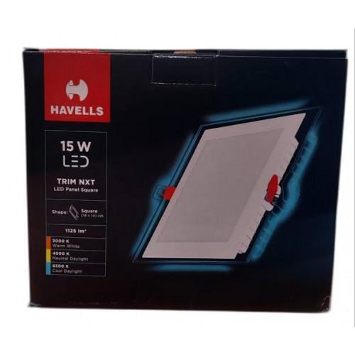 Havells LED Panel Light Cool White Square 6500K 15W Trim NXT