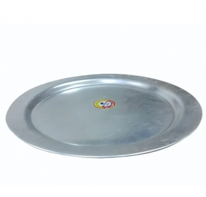 Plate Domed Base Round  Stainless Steel 10 Inch