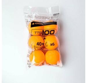 Decathlon Pongori Table Tennis Balls TTB 100 1* 40+ Pack of 6