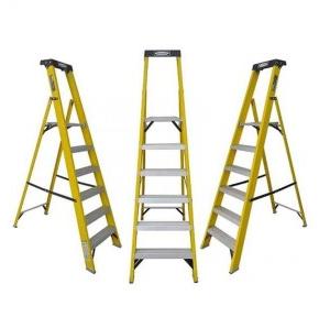 Ladderman  Safety Ladder LMT 2106 Fiber  Platform Self Supported  Fibreglass Weight Capacity 110 Kg Folding Type FRP 7 Ft 6 Step