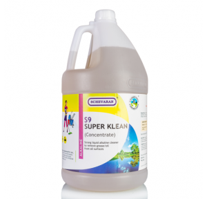 Schevaran Super Klean S9 (Concentrate) Strong Liquid Alkaline Cleaner To Remove Grease/Oil From All Surfaces 5 Ltr