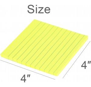 JB9 Ruled Sticky Note Pad JB9-YR404 Yellow 4x4