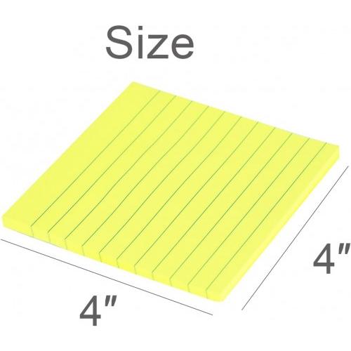 JB9 Ruled Sticky Note Pad JB9-YR404 Yellow 4x4