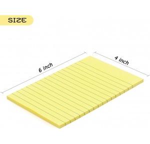 JB9 Ruled Sticky Note Pad JB9-YR406 Yellow 4x6