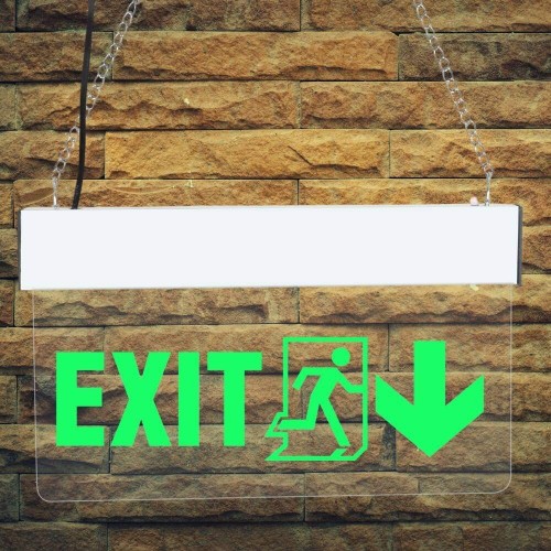 Led Exit Signage Acrylic 12 X 6 Inch Thickness 8mm