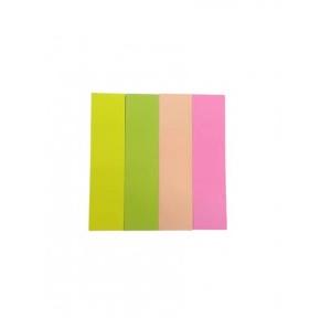 JB9 Neon Strips Sticky Note Pad JB9-334 Four Colour 3x3 50 Sheets