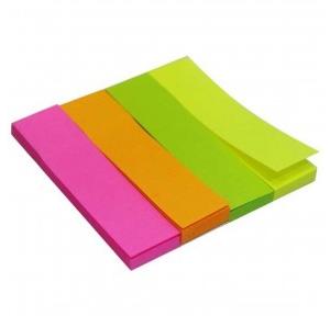 JB9 Neon Strips Sticky Note Pad JB9-344 Four Colour 3x4 50 Sheets