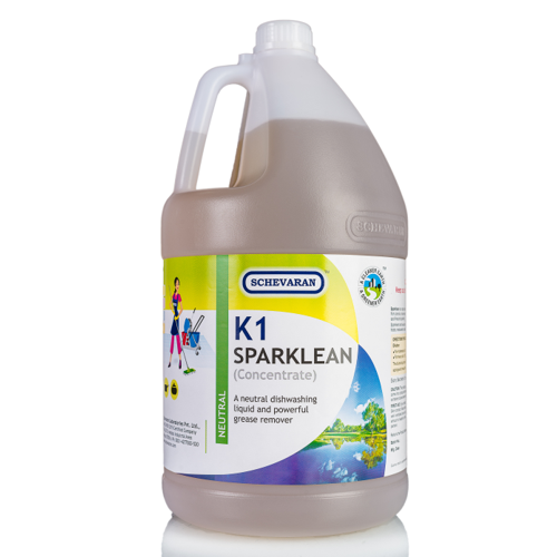 Schevaran Sparklean K1 (Concentrate) A Neutral Dishwashing Liquid And Powerful Grease Remover 5 Ltr