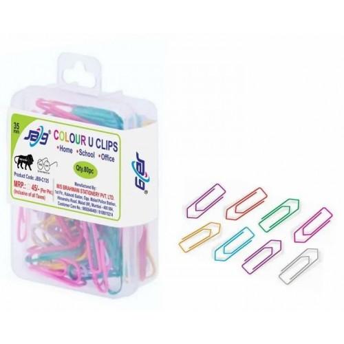 JB9 Plastic Colour U Clips JB9-C135 80Pcs 35mm