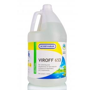 Schevaran Viroff 653 For Cleaning And Disinfected Of The Exterior Surfaces Of Machinery And Implement 5 Ltr