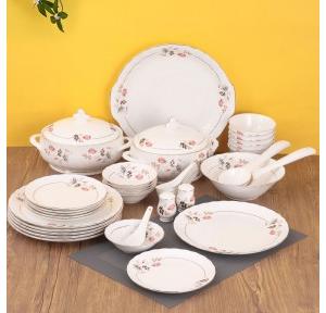 Clay Craft Karina Dinner Set Floral Design No 189 Set of 40 Pcs Ceramic