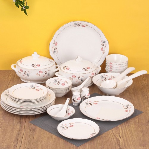 Clay Craft Karina Dinner Set Floral Design No 189 Set of 40 Pcs Ceramic