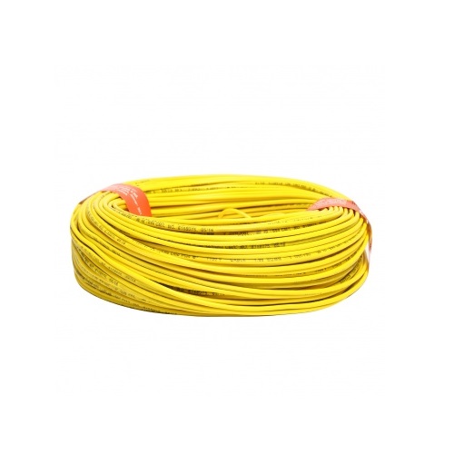 Havells 6 Sqmm 1 Core Life Line S3 FR PVC Insulated Industrial Cable, 90 mtr (Yellow)