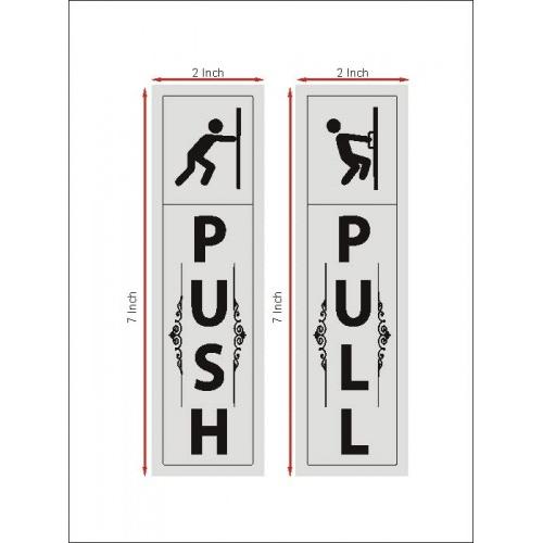 Push & Pull Plate SS 202 7x2 Inch 1 Pair