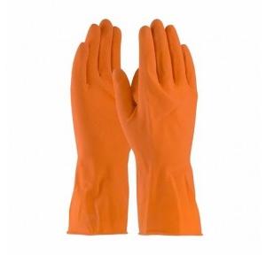 Safehand Rubber Hand Gloves Pair Orange Washable and Resuable For Unisex