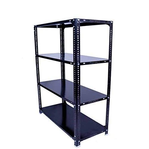 MS Slotted Angle Rack With 4 Shelves 3 Compartments of 18 Gauge Size: 2200(H) x 1150(W) x 600(D)mm Angle 40x40x14G Weight Capacity 300 Kg