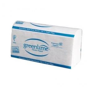 Greenlime M Fold Tissue competitive 1 Ply 150 Sheets 22.5x22.5 cm 42 GSM