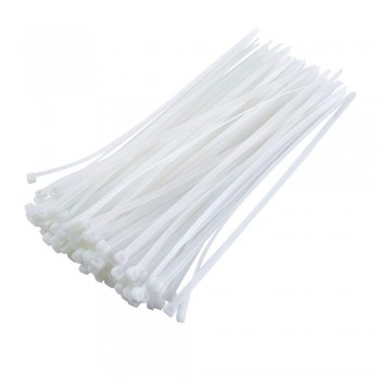 Power Cable Tie Nylon 250mm 3.6mm White Pack of 100