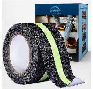 Anti Skid Tape For Stairs Glow in the Dark Anti Slip Tape Black and Glow Size: 50mm x 5 Mtr