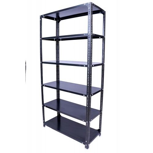 Rack MS Slotted Angle With 6 Shelve Including Top Size H1800 x W1050 x D600 MM Angle 14 Gauge Shelf 18 Gauge Color Blue Power Coated Weight Capacity Approx 60 Kg With Installation