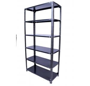 Rack MS Slotted Angle With 6 Shelve Including Top Size H1800 x W750 x D600 MM Angle 14 Gauge Shelf 18 Gauge Color Blue Power Coated Weight Capacity Approx 500 Kg With Installation