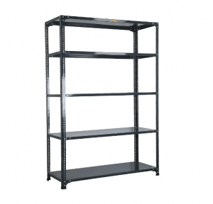 MS Slotted Angle Rack 4 Compartments 5 Shelves Size 115x36x14 Inch Angle 14 Gauge Shelf 18 Gauge Color Grey Weight Capacity 400 Kg Approx Each Rack Power Coated