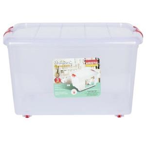 Aristo Container Heavy Duty Plastic Transparent Dimension: H30 X L55 X W40 Capacity 45 Ltr Approx