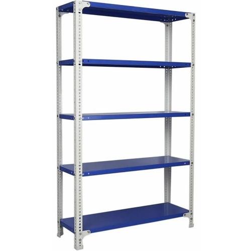 Slotted Angle Rack MS 5 Compartments 6 Shelves Size 72x36x12 Inch Angle 14 Gauge Shelf 18 Gauge Color Grey Weight Capacity 550Kg Approx Each Rack Power Coated With Installation