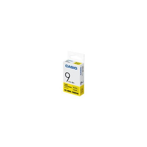 Casio Label Printer Tape XR-9YW1 Black and Yellow 9mm 8mtr