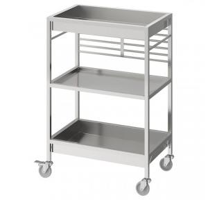 Kitchen Trolley With Castor Wheels Load/Tier: 19 Kg Stainless Steel H90xL60xW40 CM