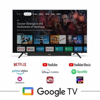 Vu 4K Google TV  65VIBE 164cm (65 Inch) Vibe Series QLED 60 Hz (Black)