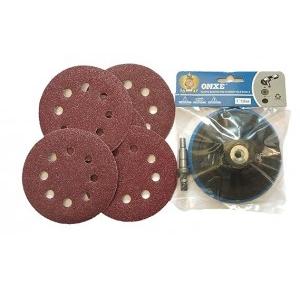 Omex Sanding Disc Recycled Plastic 5 Inch With Lock Nut and 10 Pieces Sandpaper for Grinder/Drill