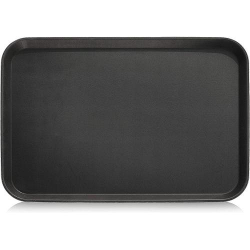 Serving Tray Anti Skid/Salvar Rectangular Black Fibre 16 x 10 Inch