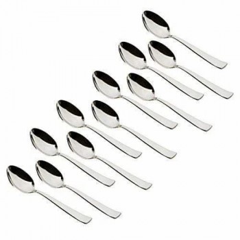 Impress Dinner Spoon Full Matt Colour: Silver Stainless Steel 18.5cm 14 Gauge Pack of 12