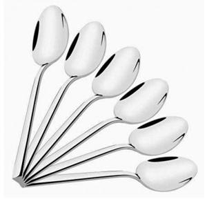 Impress Tea Spoon Full Matt Colour: Silver Stainless Steel 13.7cm 14 Gauge Pack of 12